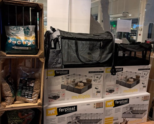 Gnager og kaninbur i ulike størrelser hos Dyreparadiset